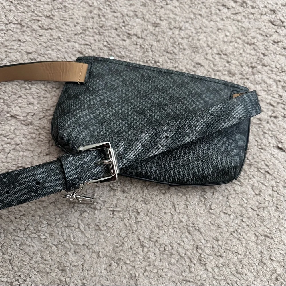 Michael Kors MK Logo Canvas Belt Bag Womens